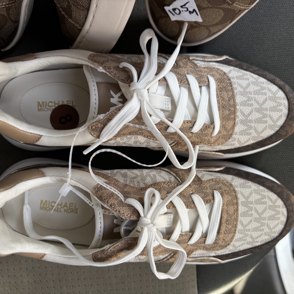 Michael Kors Women's Athletic Shoes - Brown and White